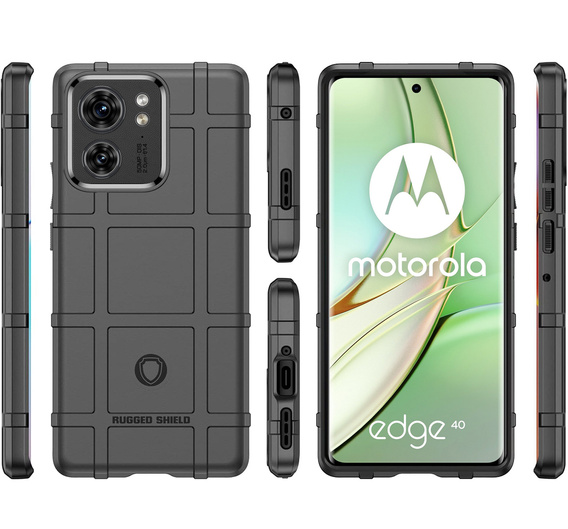 Чoхол до Motorola Edge 40, Rugged Shield, чорний