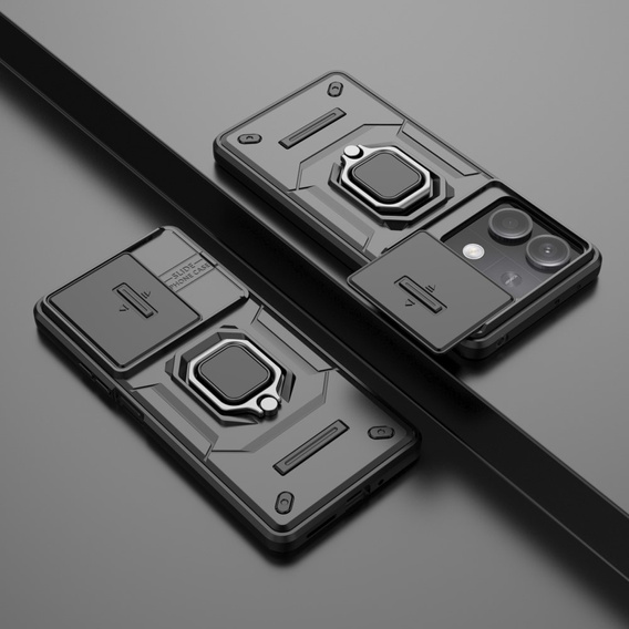 Чохол для Xiaomi Redmi Note 13 5G, KickStand Camera Lens, чорний