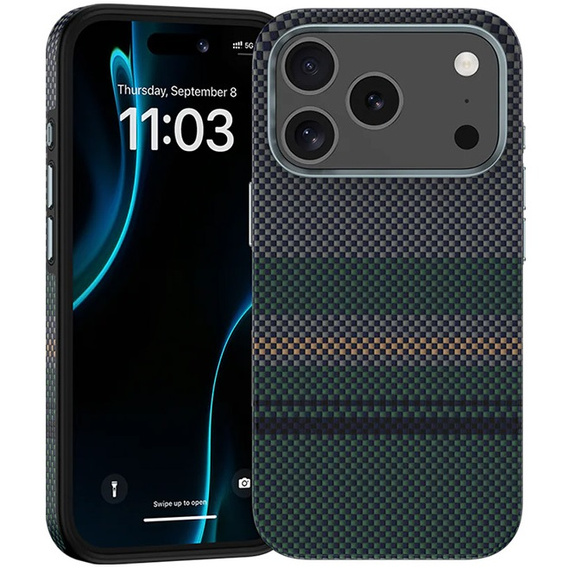 Чехол BENKS Kevlar для Samsung Galaxy S25 Ultra, для MagSafe, Carbon Fiber, чёрный