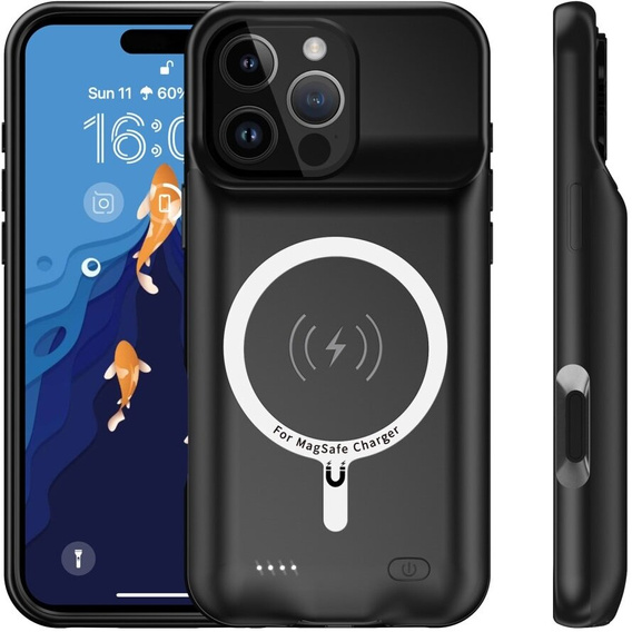 Чехол с батареей 7000mAh до iPhone 13 Pro Max, чёрный