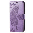 Откидной чехол для Samsung Galaxy M13, Butterfly, фиолетовый