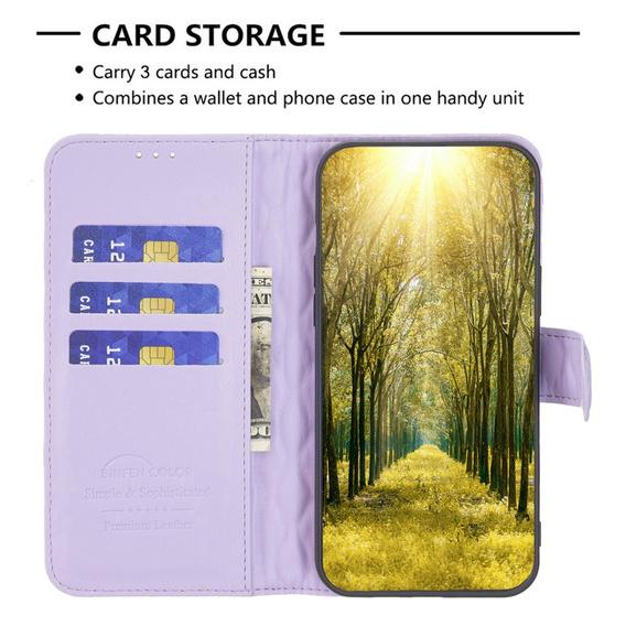 Чохол-книжка для Samsung Galaxy A56, Wallet, BINFEN COLOR, фіолетовий