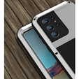 Чoхол Love Mei до Samsung Galaxy S22 Ultra, armored without glass, сріблястий