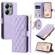 Чохол-сумка для Xiaomi Redmi Note 13 Pro 4G / Xiaomi Redmi Note 14S / Xiaomi Poco M6 Pro 4G, Rhombus Crossbody Leather, фіолетовий