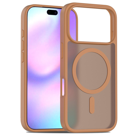Матовий чохол для iPhone 17 Pro, для MagSafe, напівпрозорий коричневий