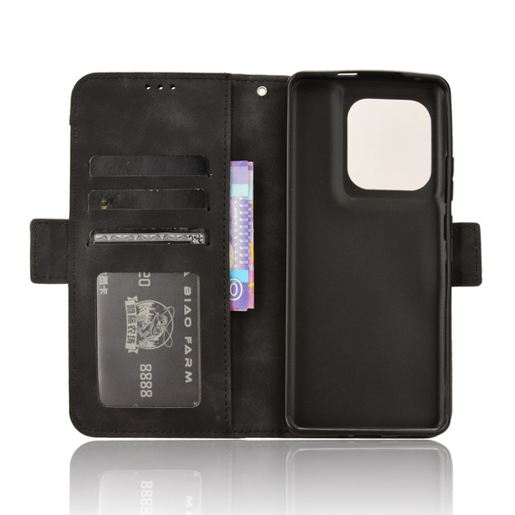 Откидной чехол для Motorola Edge 50 Ultra, Card Slot, чёрный