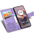 Откидной чехол для Motorola Moto G86 Power 5G, Butterfly, фиолетовый