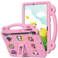 Детский чехол для Samsung Galaxy Tab S9 FE+ Plus, Cute Patterns, с подставкой, розовый