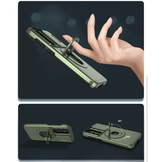 Чохол для Samsung Galaxy S20 FE, Military Magnet, для MagSafe, зелений