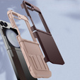 Бронированный чехол для Samsung Galaxy Z Flip7 FE / Z Flip6, Armor Shockproof, бордовый