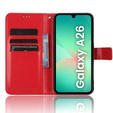 Откидной чехол для Samsung Galaxy A26, Crazy Horse Wallet, красный