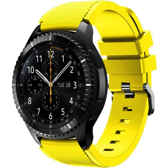 Силиконовый ремешок Twill Texture 22mm, Yellow