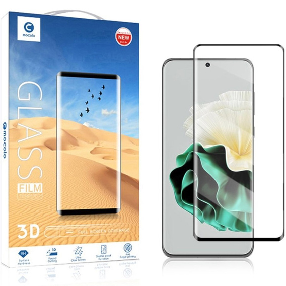 Загартоване скло Mocolo Full Glue для Huawei P60 / P60 Pro, чорна рамка