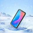 IP68 водонепроникний чохол для Samsung Galaxy A55 5G, Redpepper, чорний