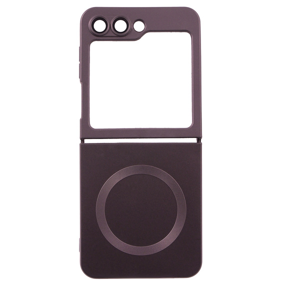 Чохол для ПК для Samsung Galaxy Z Flip5 5G, для MagSafe, бордовий