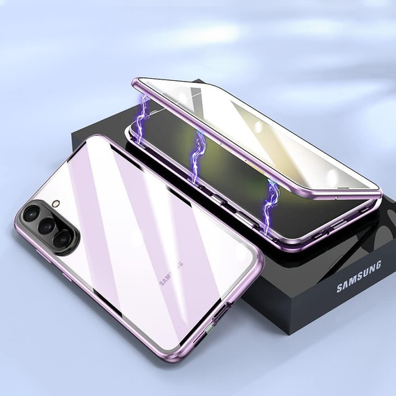 Чохол для Samsung Galaxy A36, Magnetic Dual Glass, фіолетовий