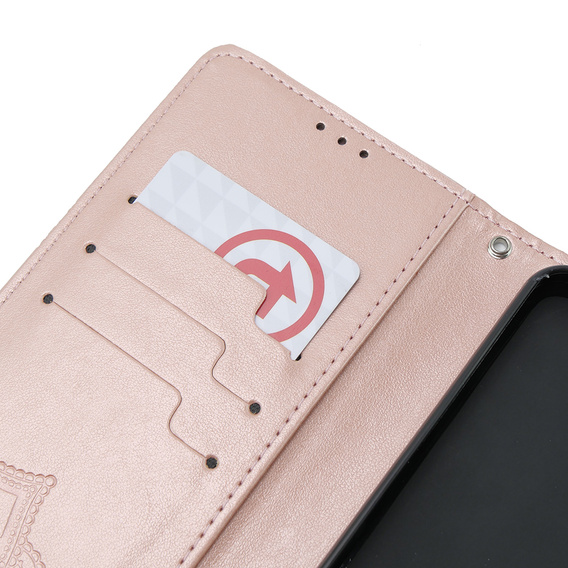 Откидной чехол для Oppo A38 4G / Oppo A18 4G, Mandala, розовый rose gold