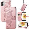 Чохол-книжка для Motorola Moto G73 5G, Butterfly, рожевий rose gold