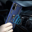 Бронированный Чехол до Xiaomi Redmi Note 10/10S, Nox Case Ring, синий
