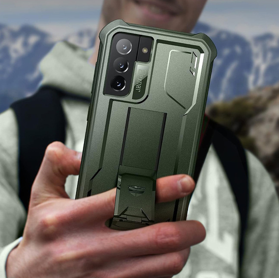Броньований чохол для Samsung Galaxy S21 FE, Dexnor Full Body, зелений
