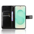 Футляр з клапаном для Samsung Galaxy S25 Edge, Crazy Horse Wallet, чорний