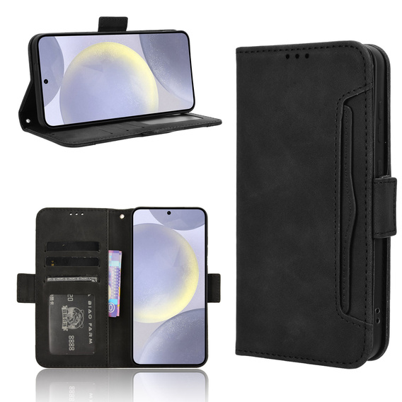 Футляр з клапаном для Samsung Galaxy S25 FE, Card Slot, чорний