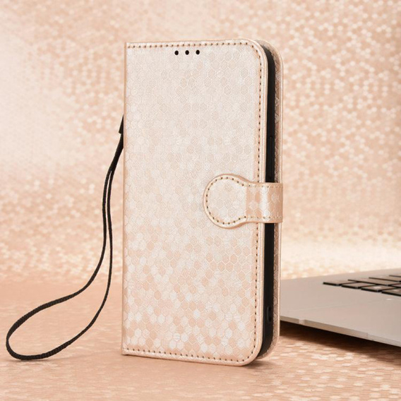 Чохол-фліп для T Phone 3 5G, Wallet Rhombus, золотий