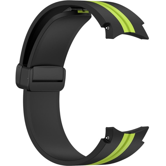 Силиконовый ремешок для Fitbit Inspire 3, Red Samsung Galaxy Watch 4 / 5 40/42/44/46/45MM PRO, Black / Lime