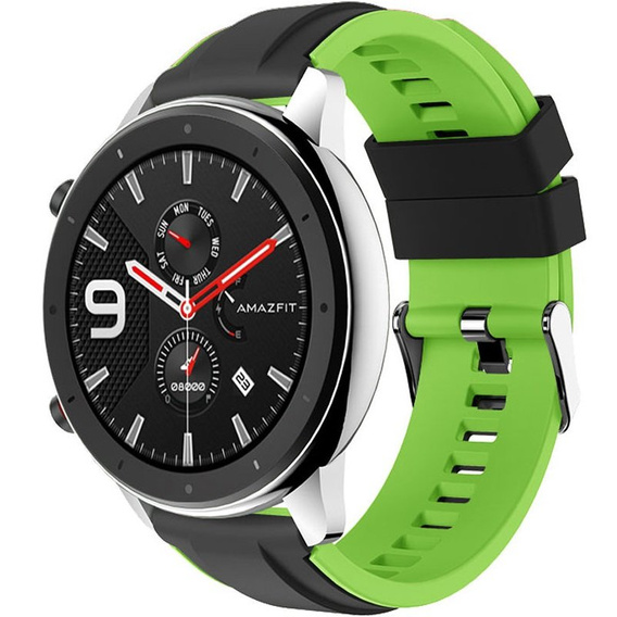 Силіконовий ремінець до Huawei Watch GT 2 Pro - Black / Green