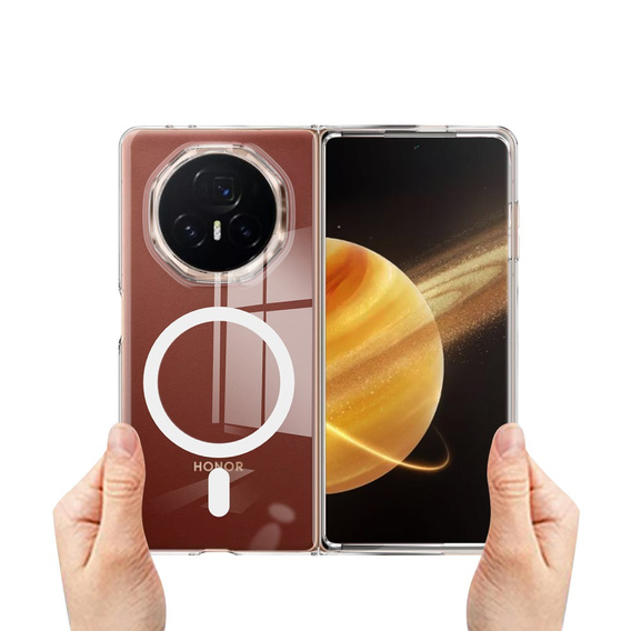Чохол для Honor Magic V3 5G, Fusion Hybrid, для MagSafe, прозорий