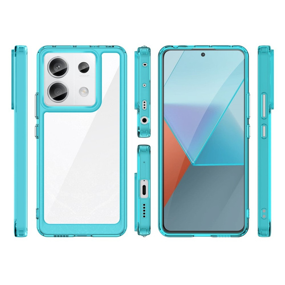 Чoхол до Xiaomi Redmi Note 13 Pro 5G, Fusion Hybrid, прозорий / синій