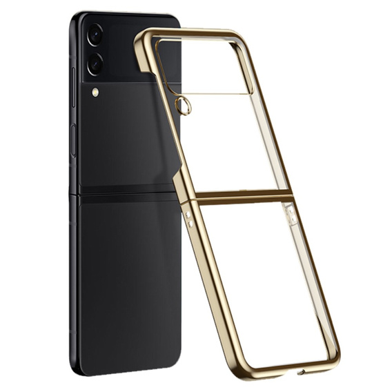 Чехол Electroplating Frame для Samsung Galaxy Z Flip 4 5G, Gold