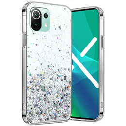 Чехол до Xiaomi Mi 11 Lite / Mi 11 Lite 5G / 11 Lite 5G NE, Glittery, прозрачный
