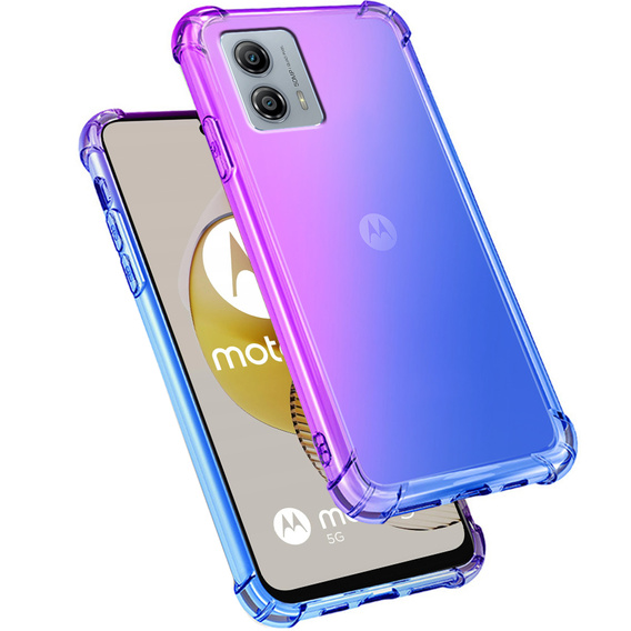 Чехол для Motorola Moto G73 5G, Gradient Dropproof, Фиолетовый / синий