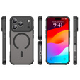 Матовый чехол для iPhone 17 Pro, для MagSafe, с защитой камеры, черный