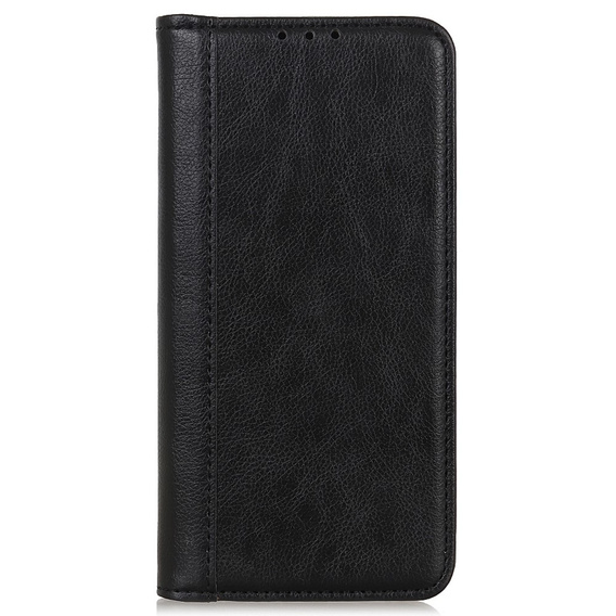 Чохол-фліп для Motorola Edge 50 Pro, Split Leather, чорний