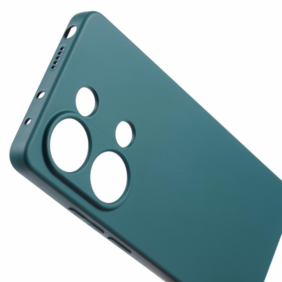 Чехол до Xiaomi Redmi Note 13 Pro 4G / Xiaomi Redmi Note 14S / Xiaomi Poco M6 Pro 4G, Silicone Lite, тёмно-зелёный