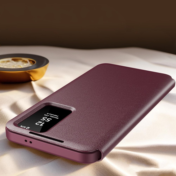 Флип-кейс для Samsung Galaxy S25, Smart View Wallet, бордовый