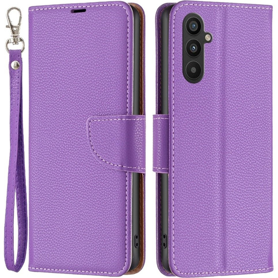 Откидной чехол для Samsung Galaxy A34 5G, Wallet Litchi Magnet, фиолетовый
