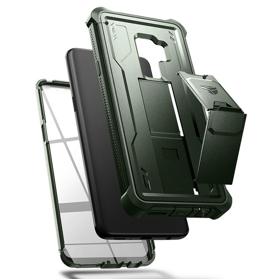 Бронированный чехол для Samsung Galaxy S9 Plus, Dexnor Full Body, зелёный