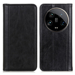Чoхол до Xiaomi 14 Ultra, Wallet Litchi Leather, чорний
