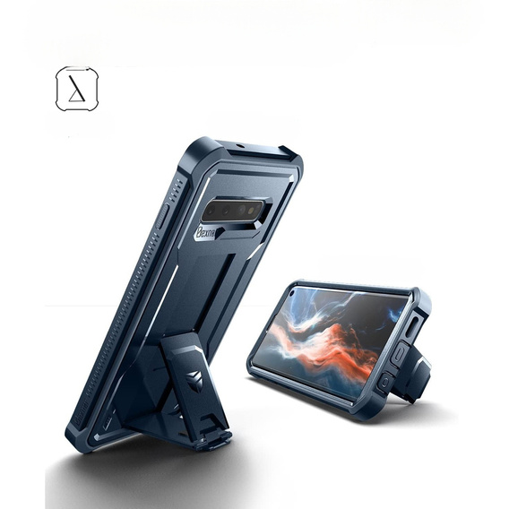 Бронированный чехол для Samsung Galaxy S10, Dexnor Full Body, синий