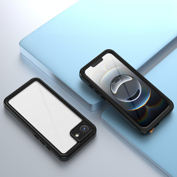 IP68 водонепроникний чохол для iPhone 16E, Redpepper, чорний