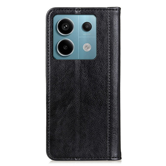 Чoхол до Xiaomi Redmi Note 13 Pro 5G, Wallet Litchi Leather, чорний
