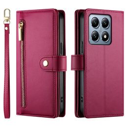 Чохол-книжка для Xiaomi 14T Pro, Wallet Zipper Pocket, червоний