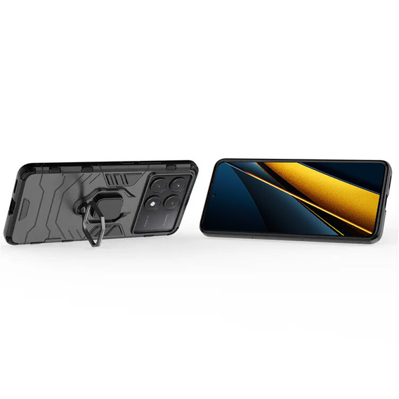 Чoхол до Xiaomi Poco X6 Pro 5G, Kickstand Ring, чорний