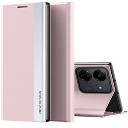 Откидной чехол для Xiaomi Redmi 13C / Poco C65, Side Magnetic, розовый