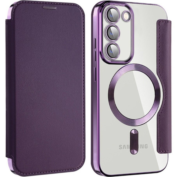 Чохол-книжка для Samsung Galaxy S23, Wallet, MagSafe, фіолетовий