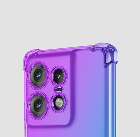 Чохол для Motorola Edge 50 Pro, Gradient Dropproof, Фіолетовий / синій