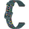 Силіконовий ремінець для Huawei Band 7, Green / Colorful